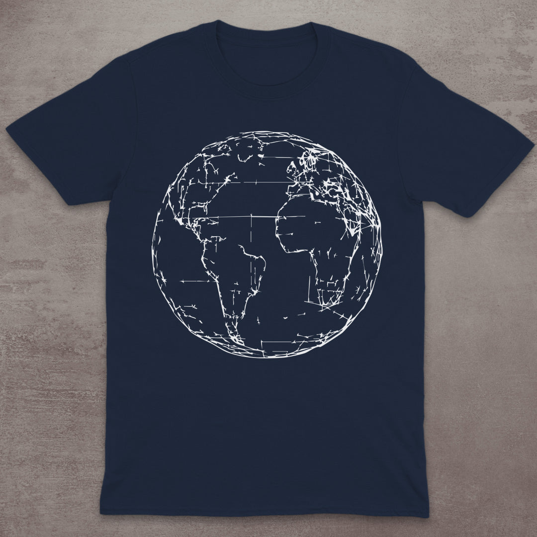 Geometric Earth Globe T-Shirt