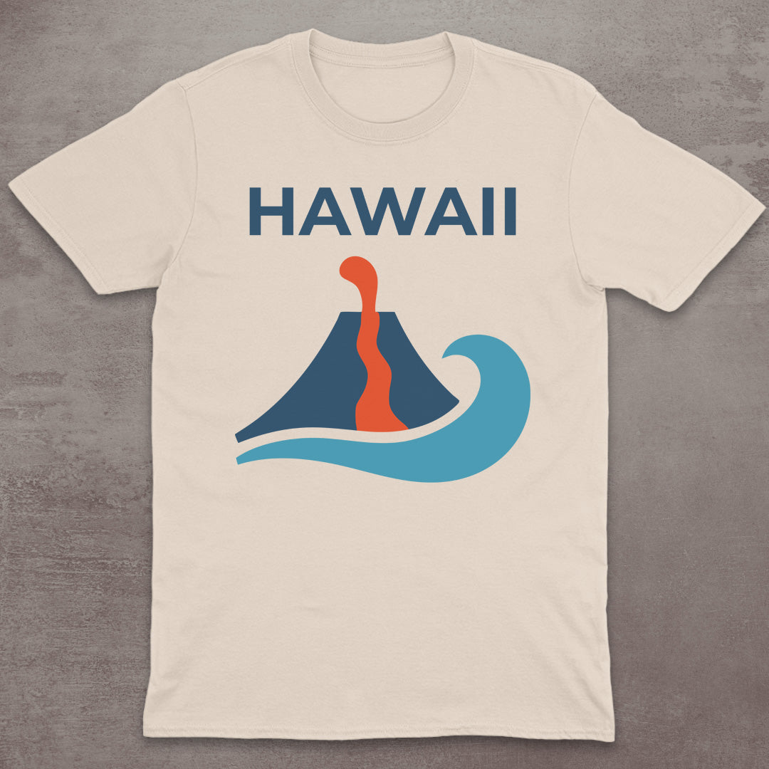 Hawaii Volcano and Surf T-Shirt