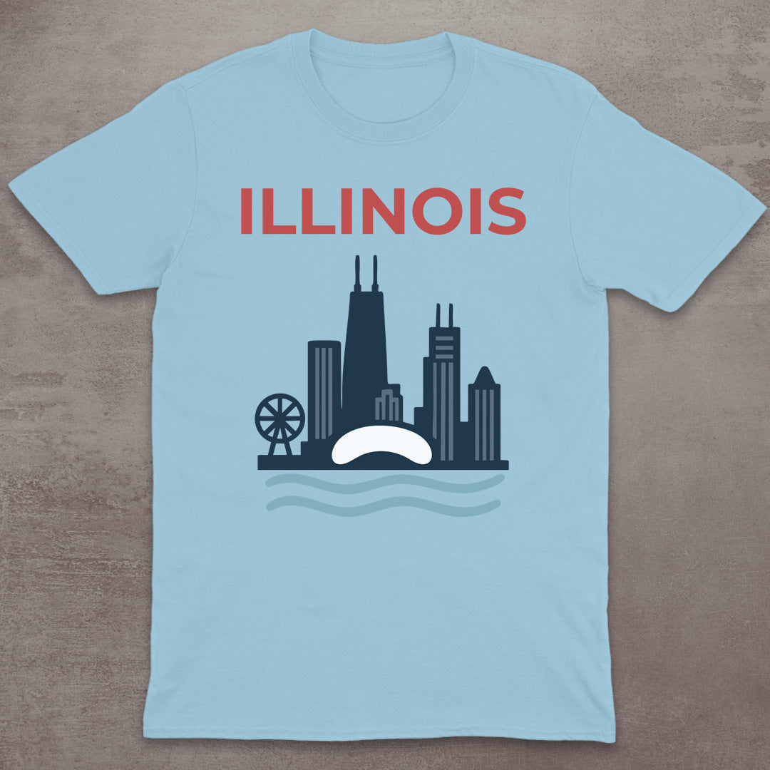 Illinois Chicago Skyline T-Shirt