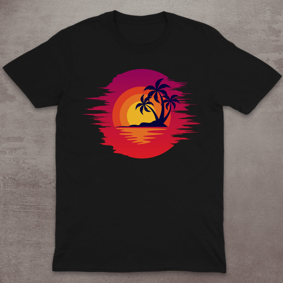 Tropical Island Sunset T-Shirt