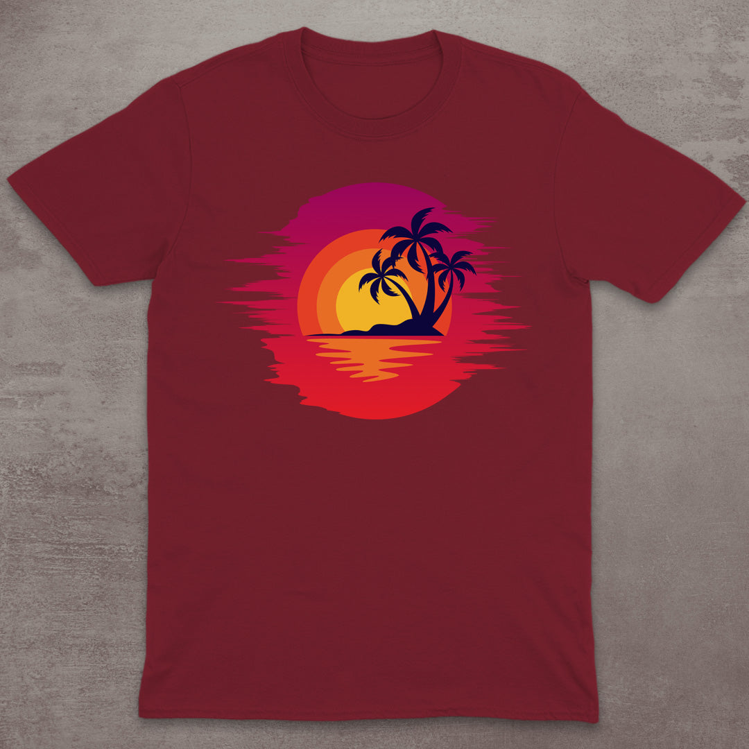 Tropical Island Sunset T-Shirt