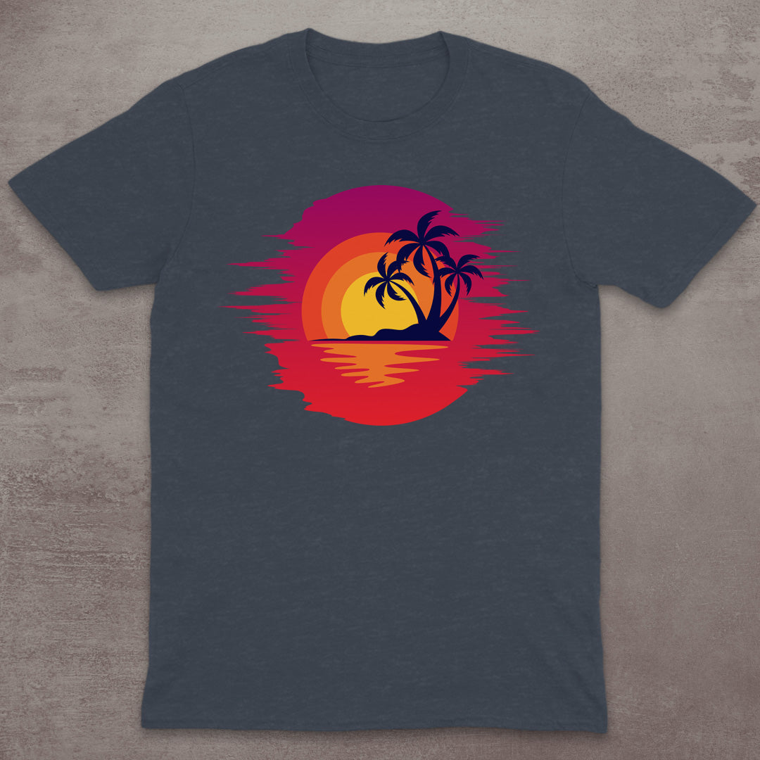 Tropical Island Sunset T-Shirt