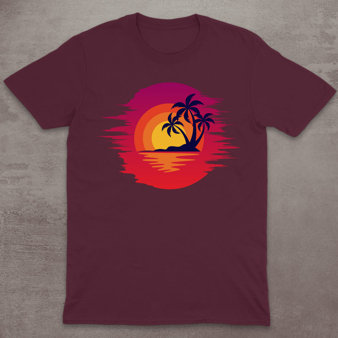 Tropical Island Sunset T-Shirt