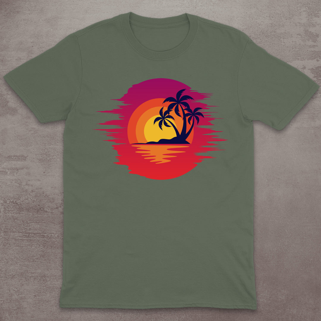 Tropical Island Sunset T-Shirt