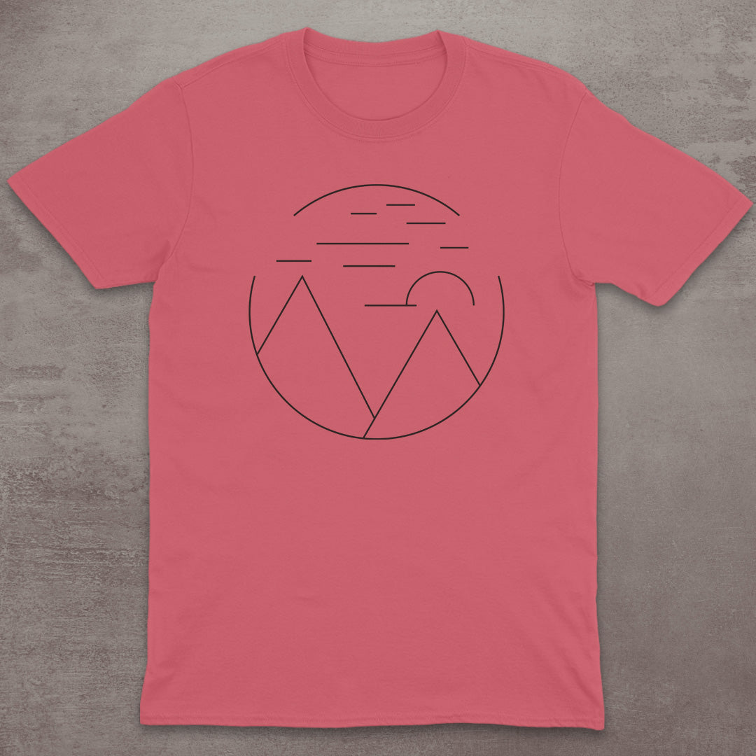 Minimalist Mountain Circle T-Shirt