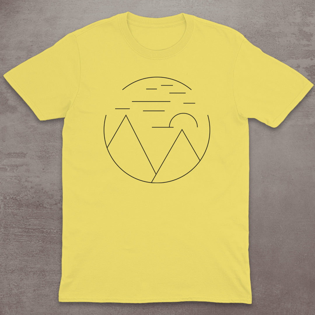 Minimalist Mountain Circle T-Shirt