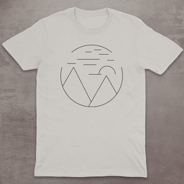 Minimalist Mountain Circle T-Shirt
