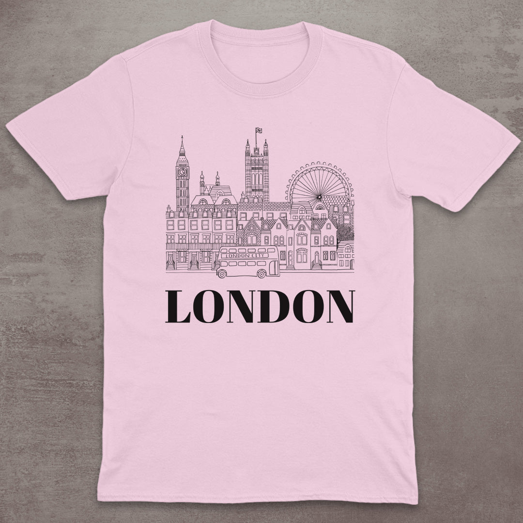 London Skyline Line Art T-Shirt