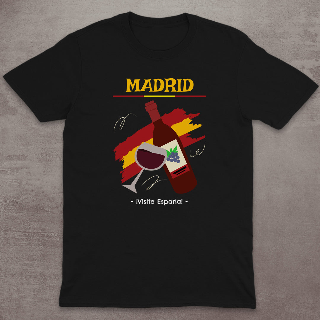 Madrid Wine & Flag T-Shirt