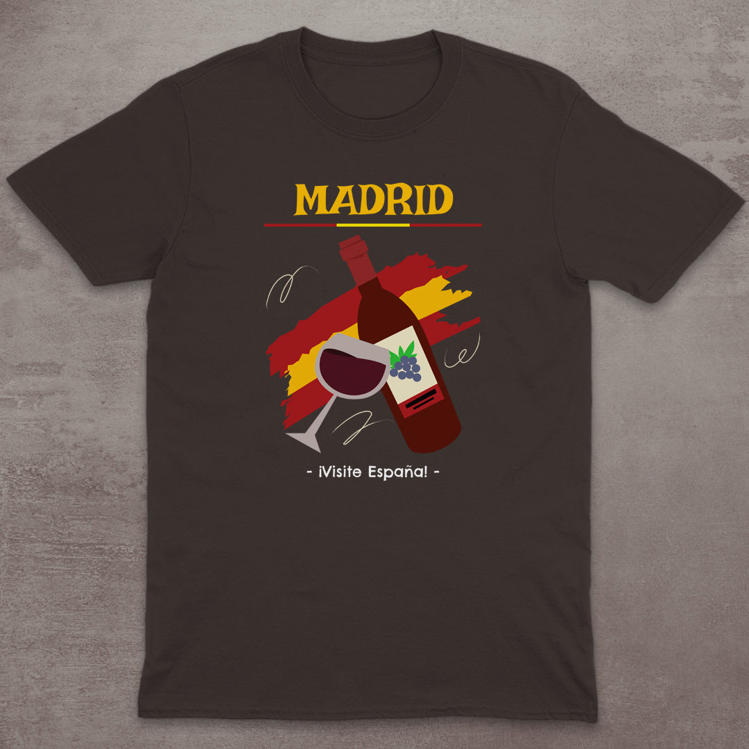 Madrid Wine & Flag T-Shirt