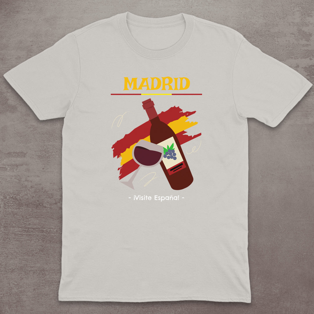 Madrid Wine & Flag T-Shirt