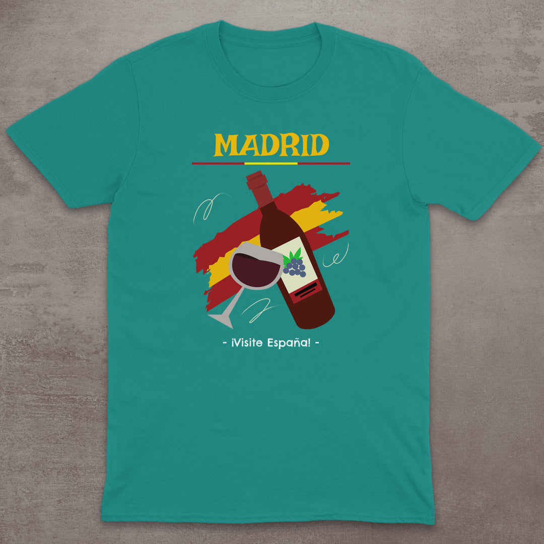 Madrid Wine & Flag T-Shirt