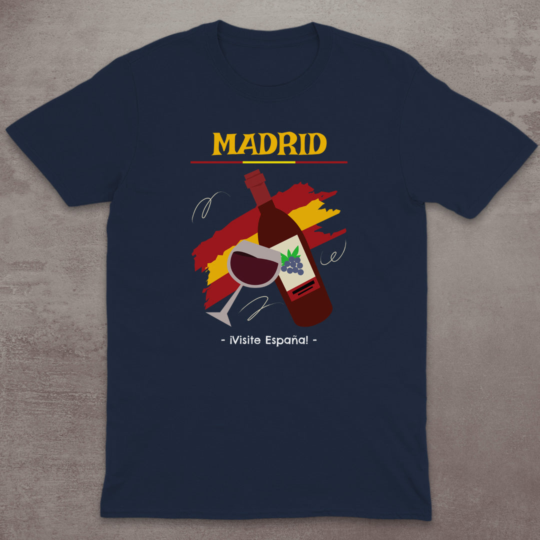 Madrid Wine & Flag T-Shirt