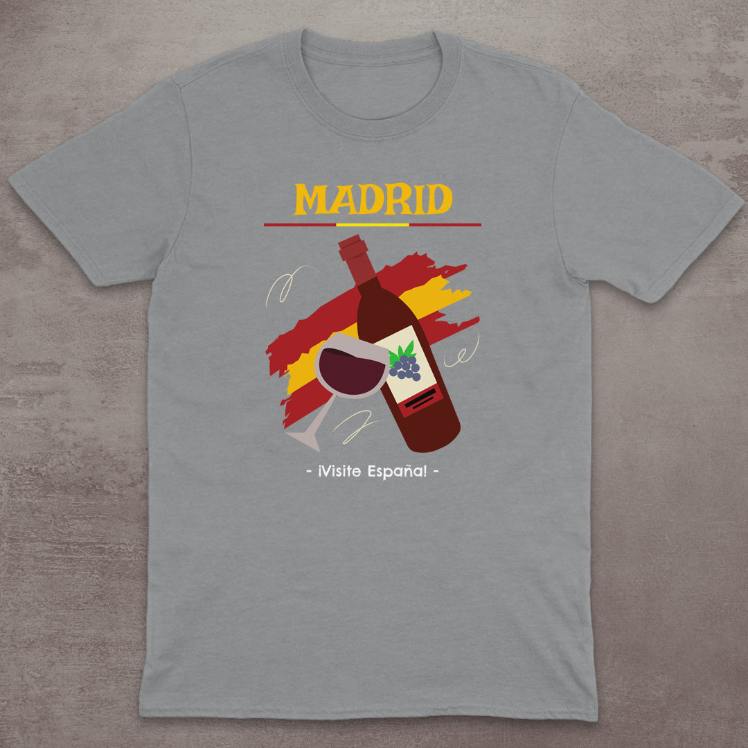 Madrid Wine & Flag T-Shirt