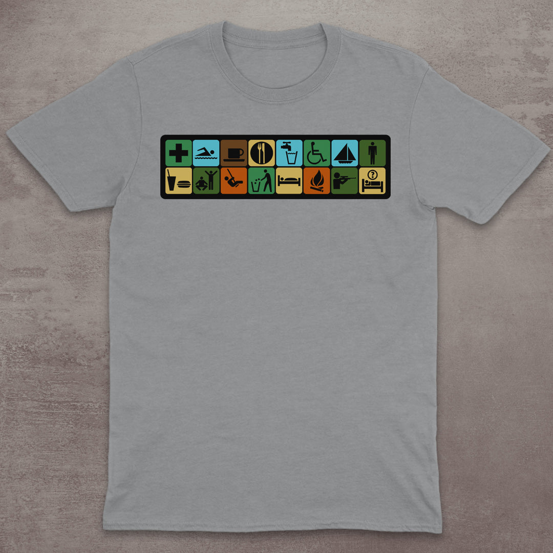 Retro Camping Icons T-Shirt