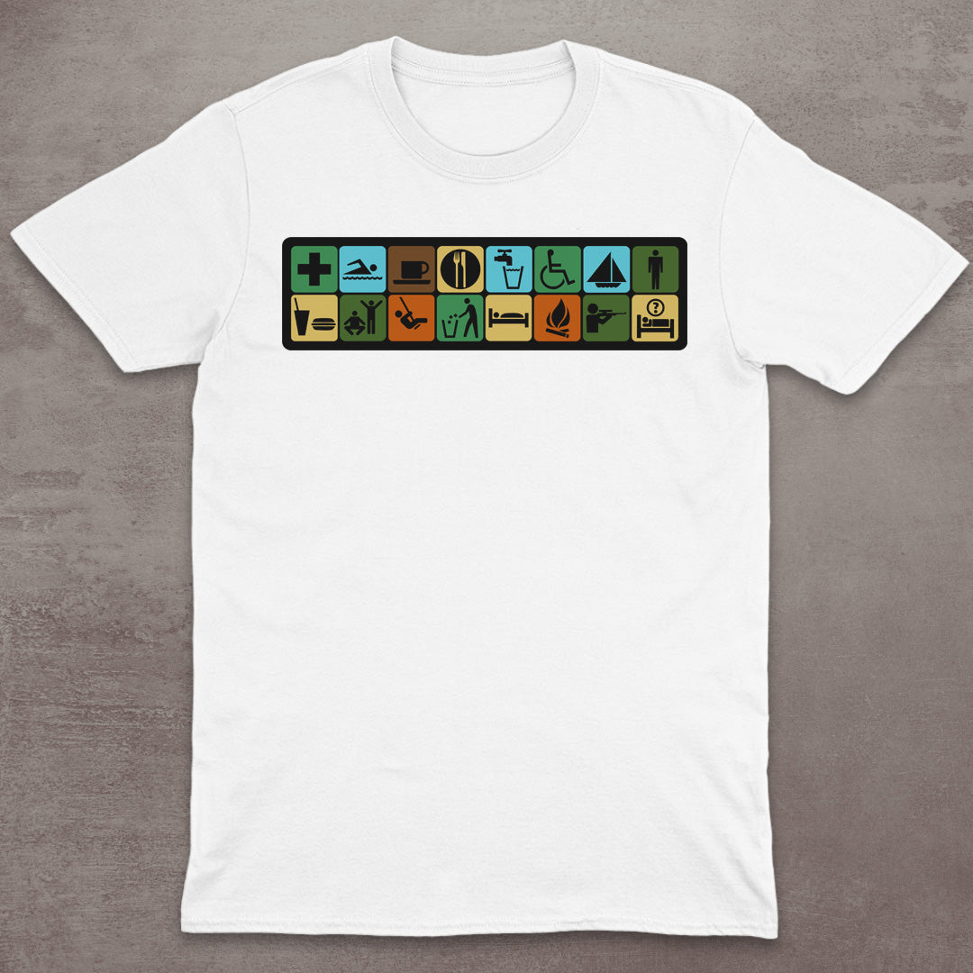 Retro Camping Icons T-Shirt