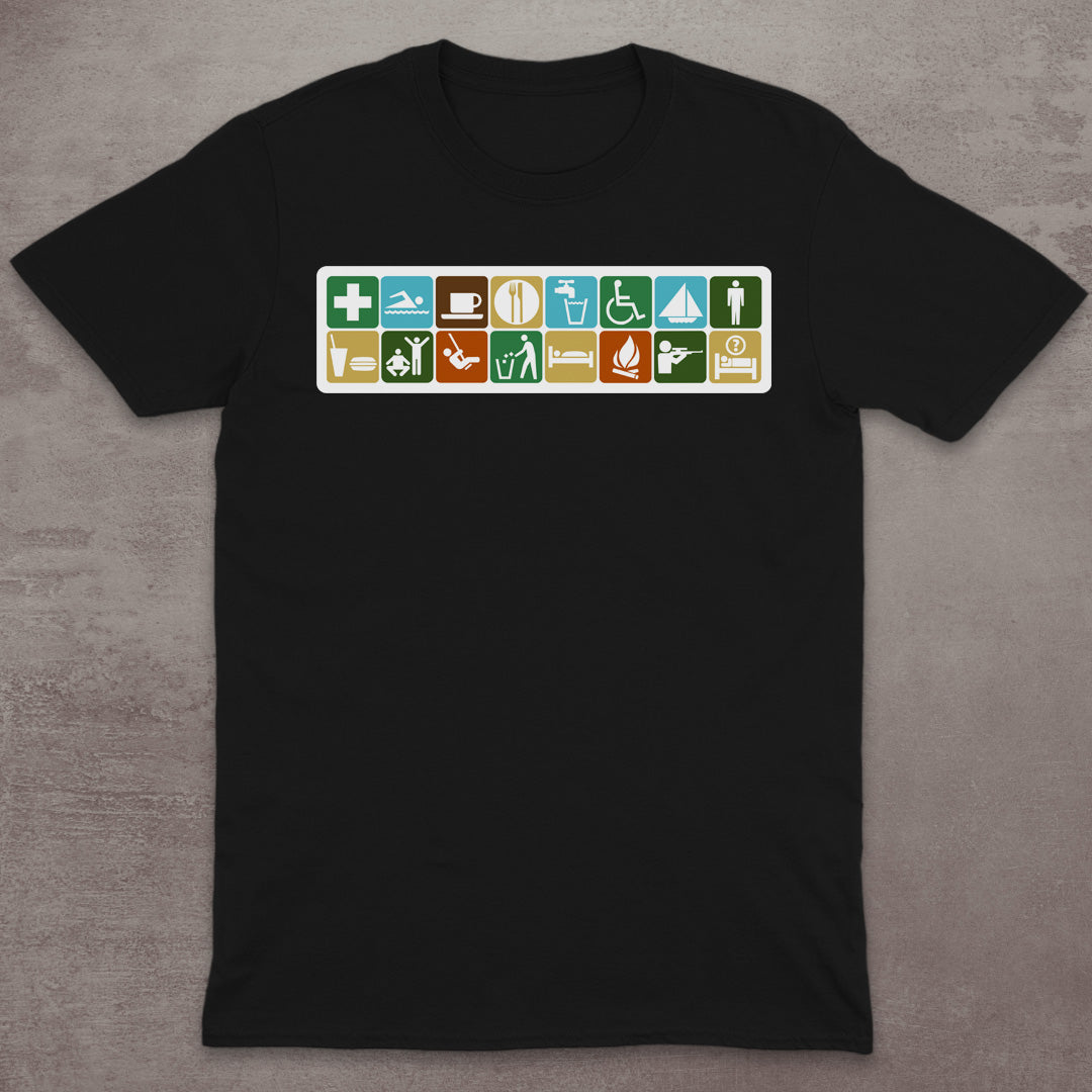 Retro Camping Icons T-Shirt