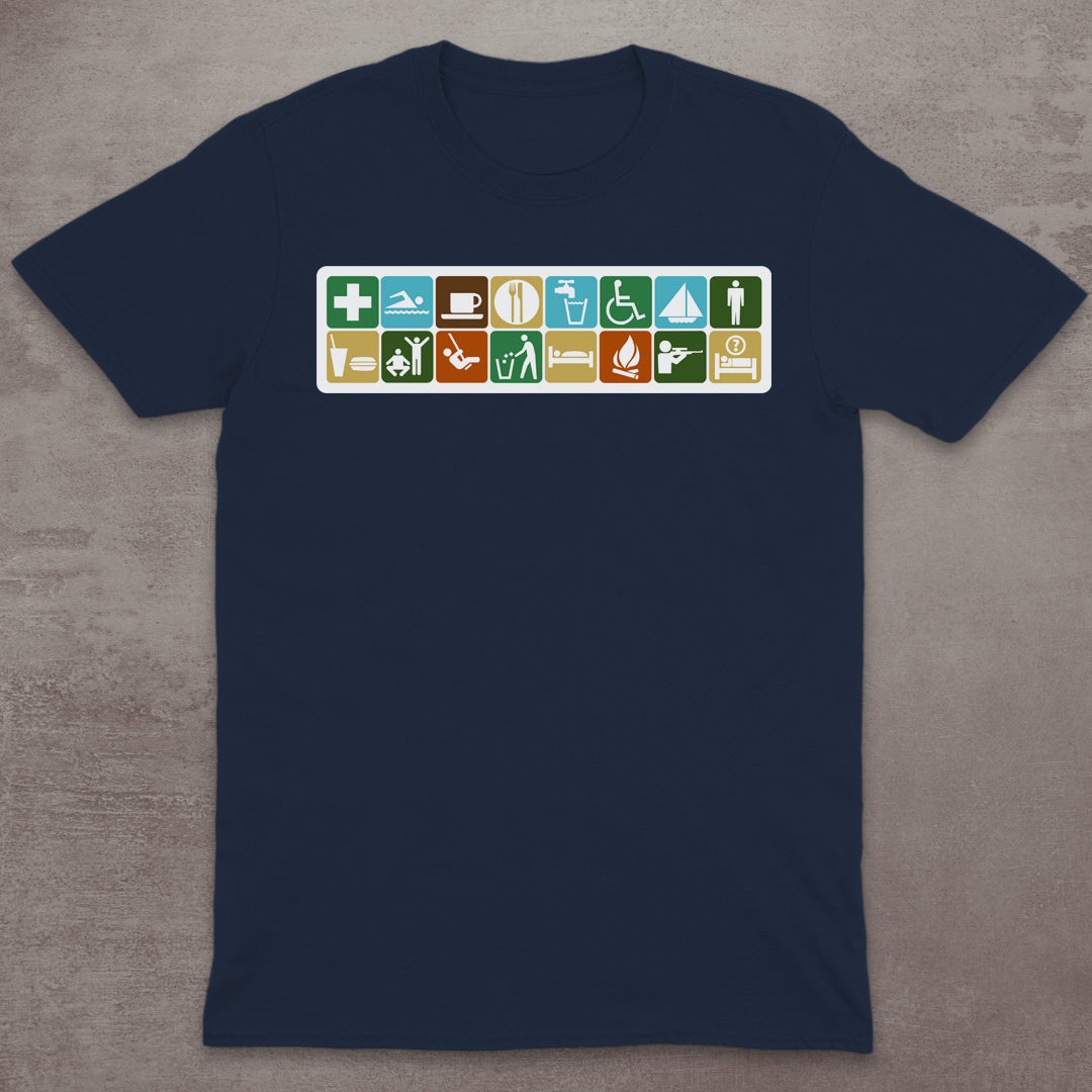Retro Camping Icons T-Shirt