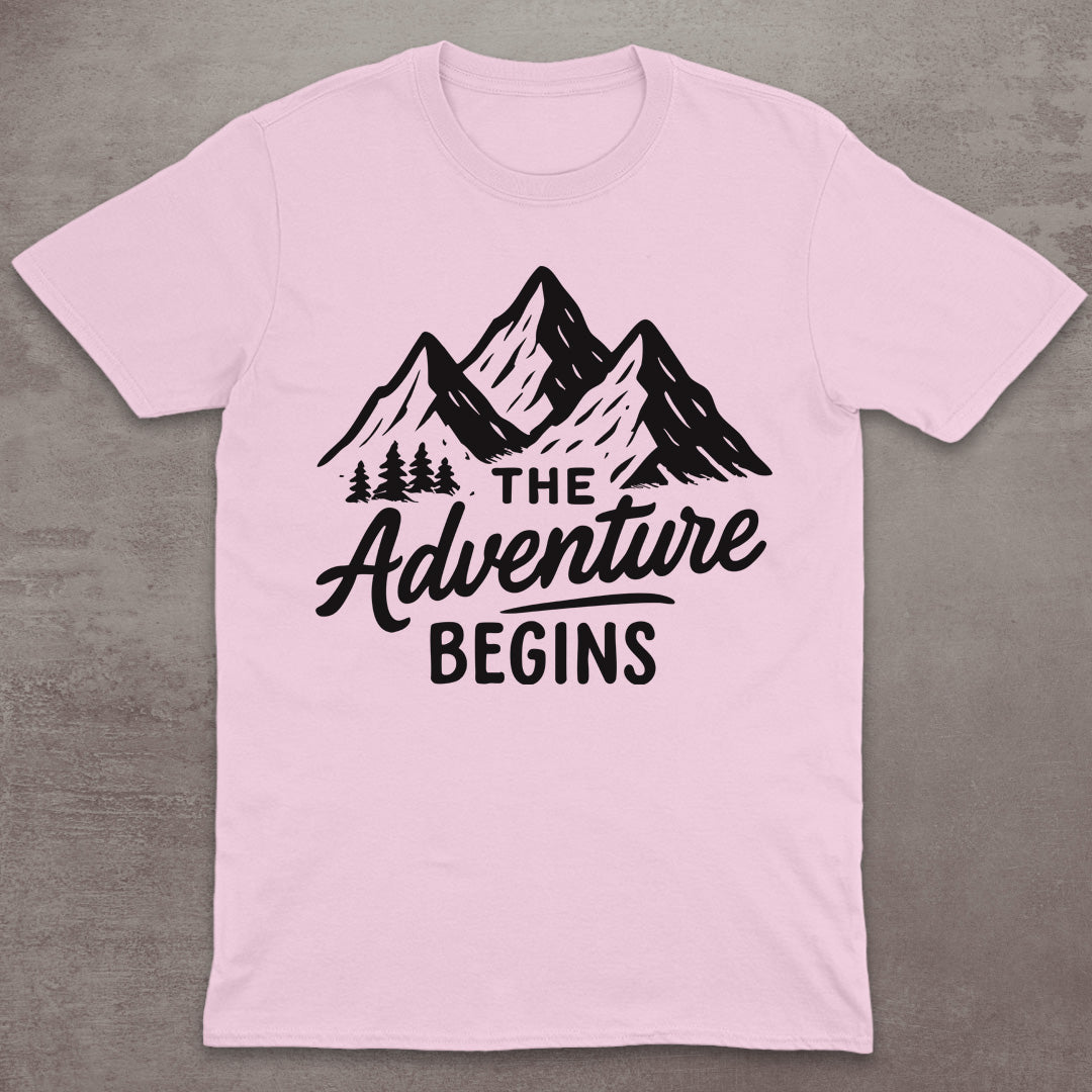 The Adventure Begins Mountain T-Shirt