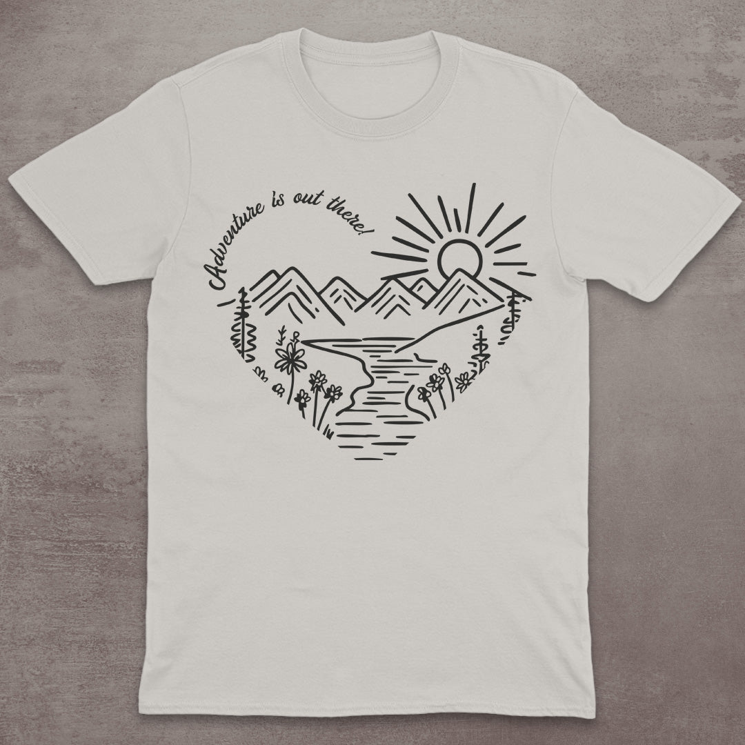 Adventure Is Out There Heart T-Shirt