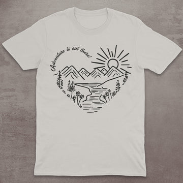 Adventure Is Out There Heart T-Shirt