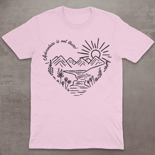 Adventure Is Out There Heart T-Shirt