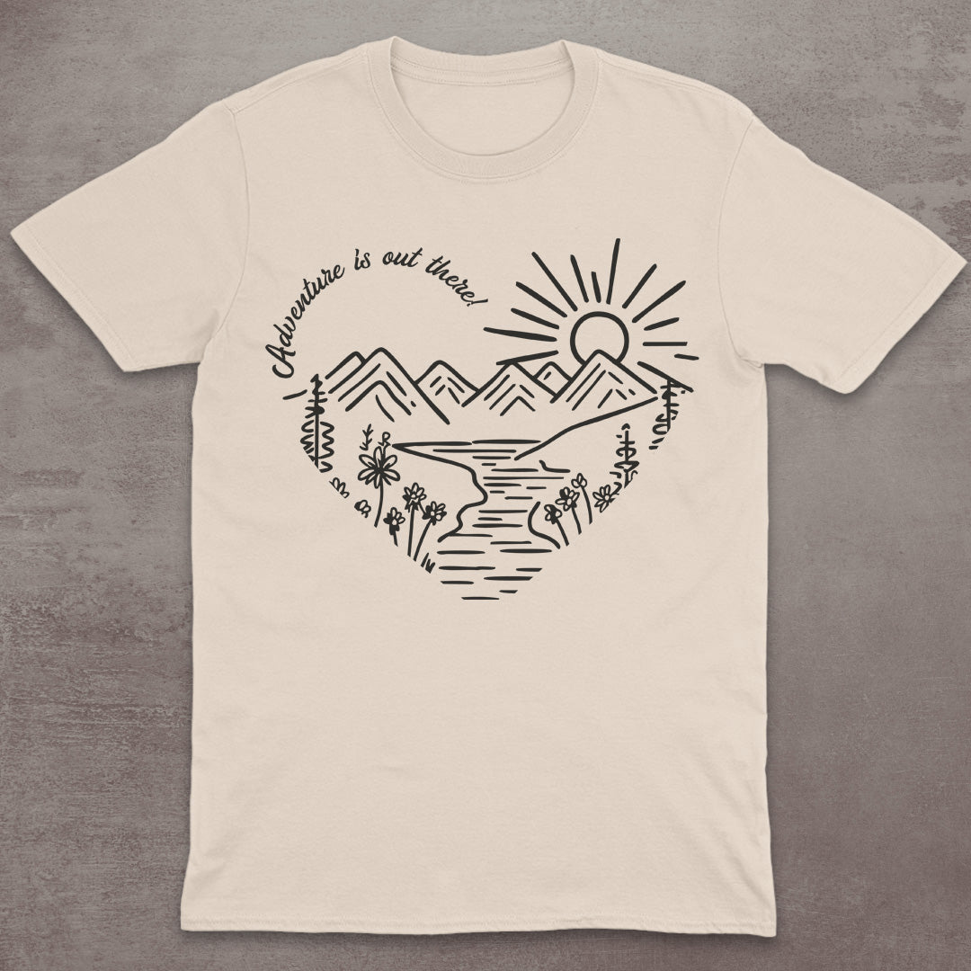 Adventure Is Out There Heart T-Shirt