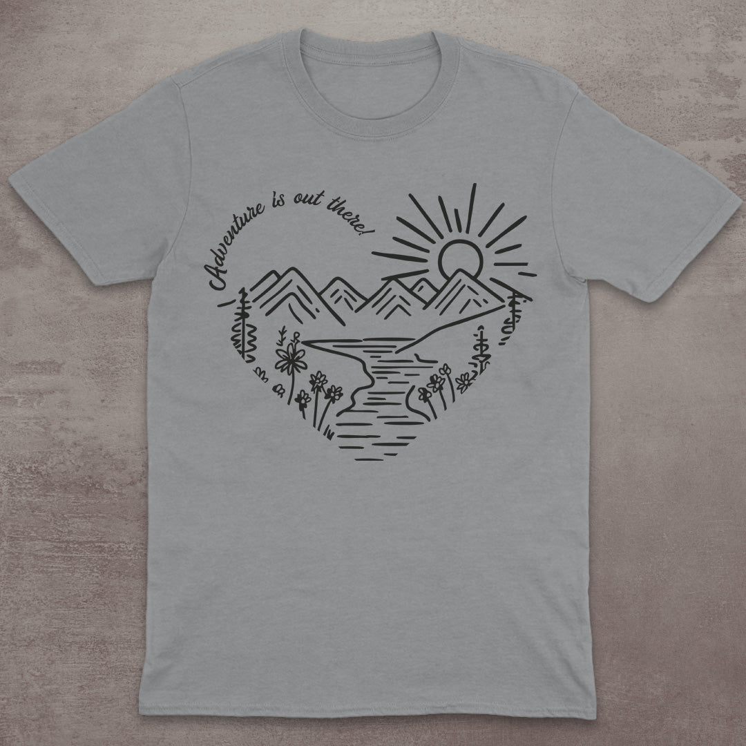 Adventure Is Out There Heart T-Shirt