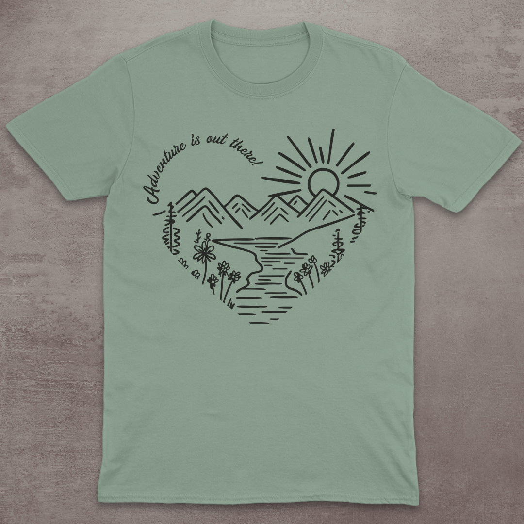 Adventure Is Out There Heart T-Shirt