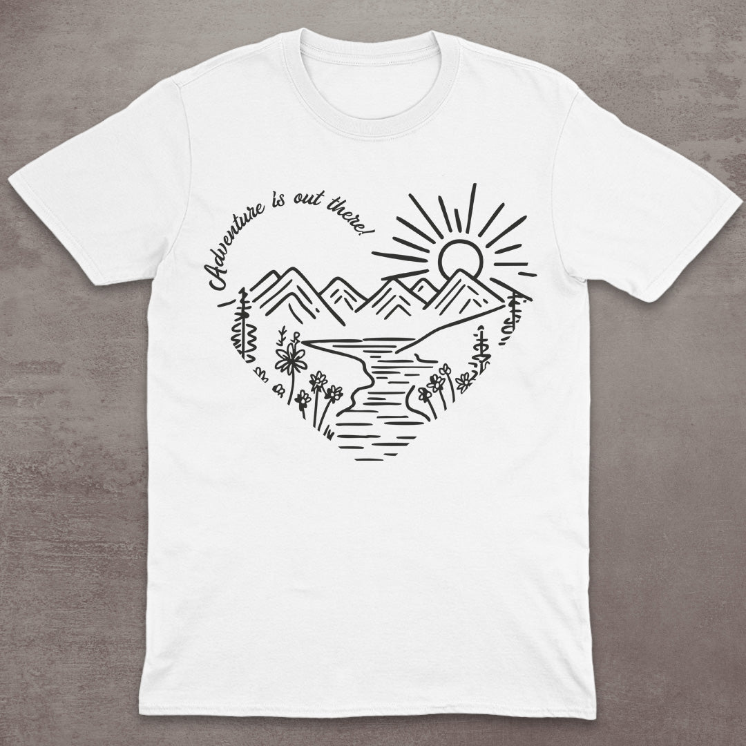 Adventure Is Out There Heart T-Shirt