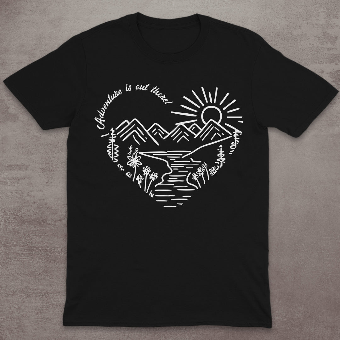 Adventure Is Out There Heart T-Shirt