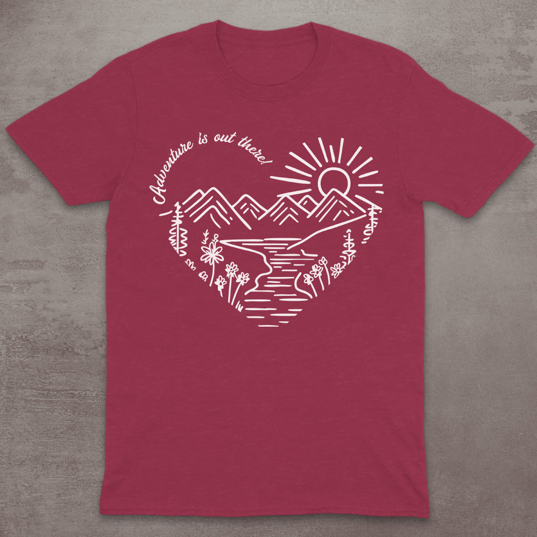 Adventure Is Out There Heart T-Shirt