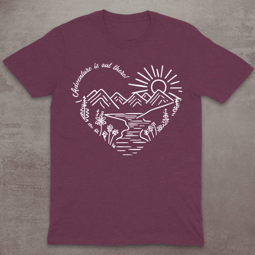 Adventure Is Out There Heart T-Shirt