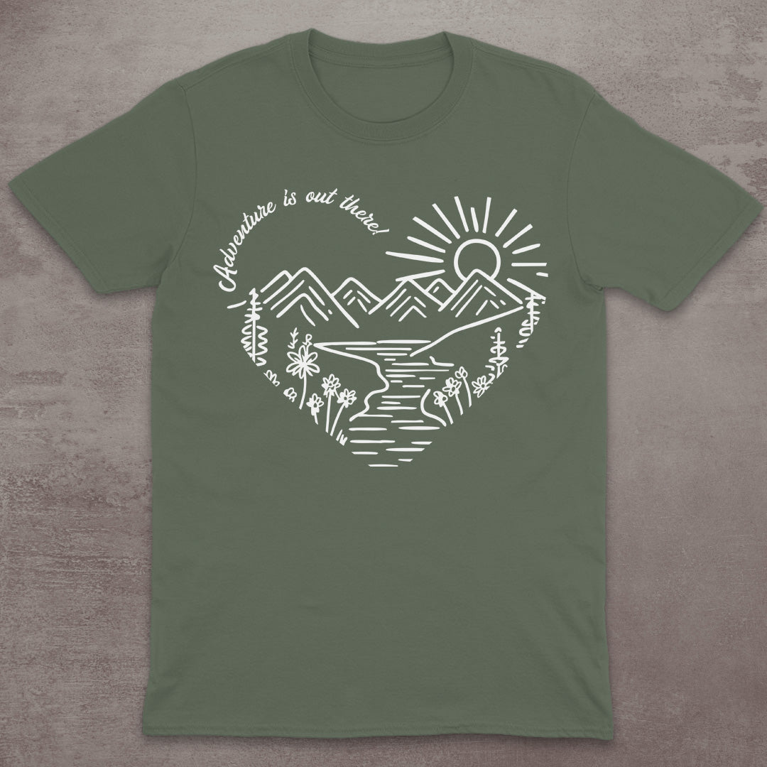 Adventure Is Out There Heart T-Shirt
