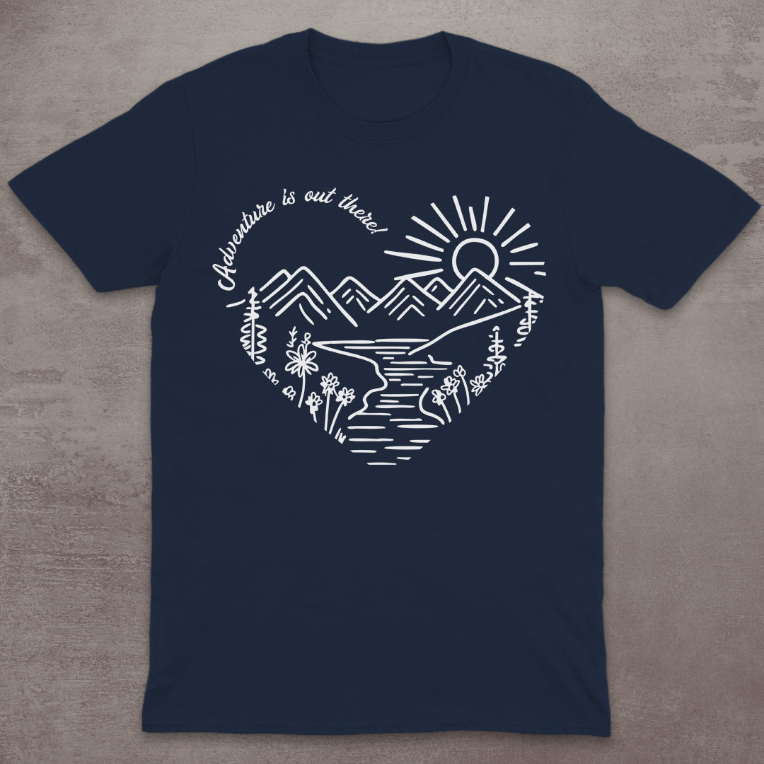 Adventure Is Out There Heart T-Shirt