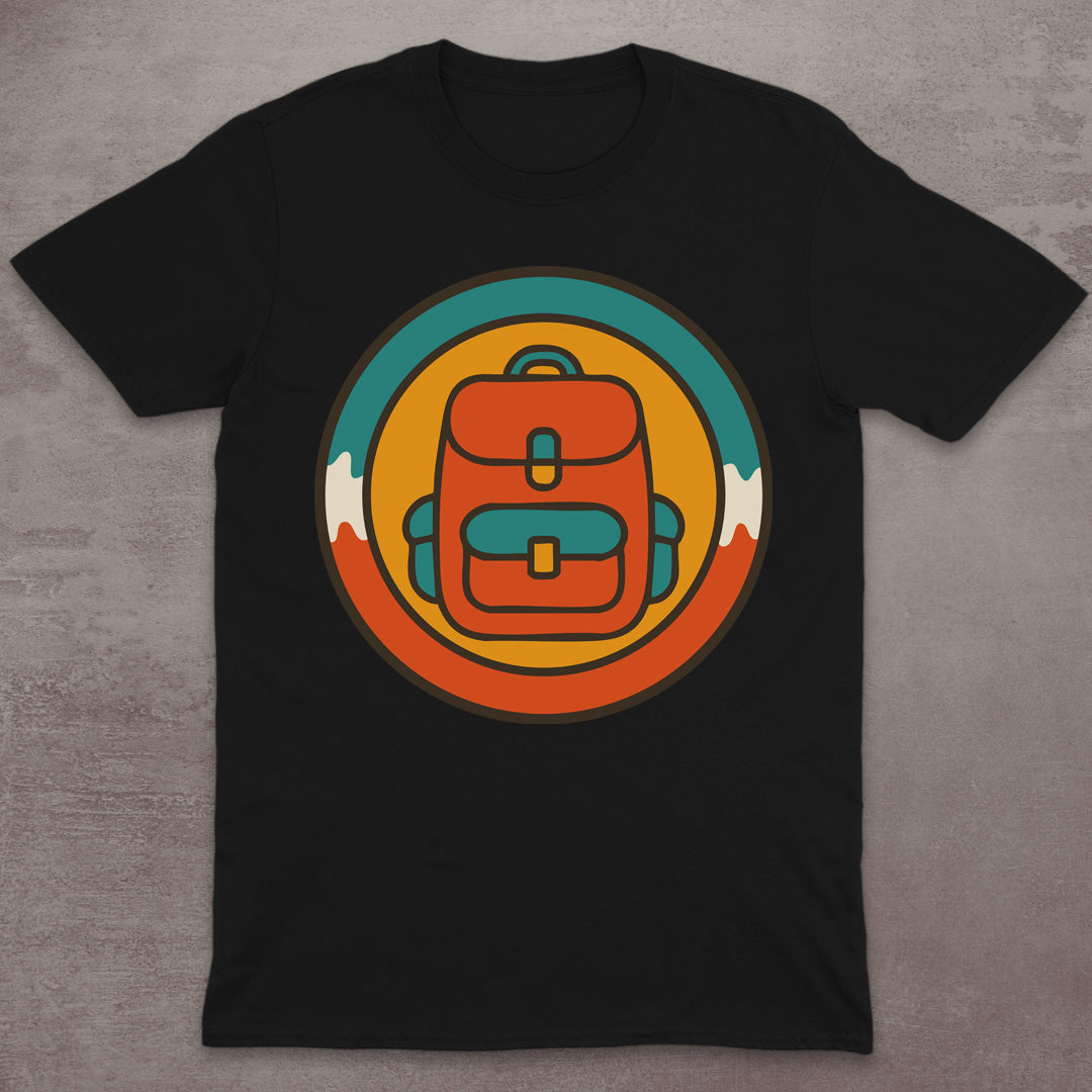 Retro Backpack Travel Badge T-Shirt