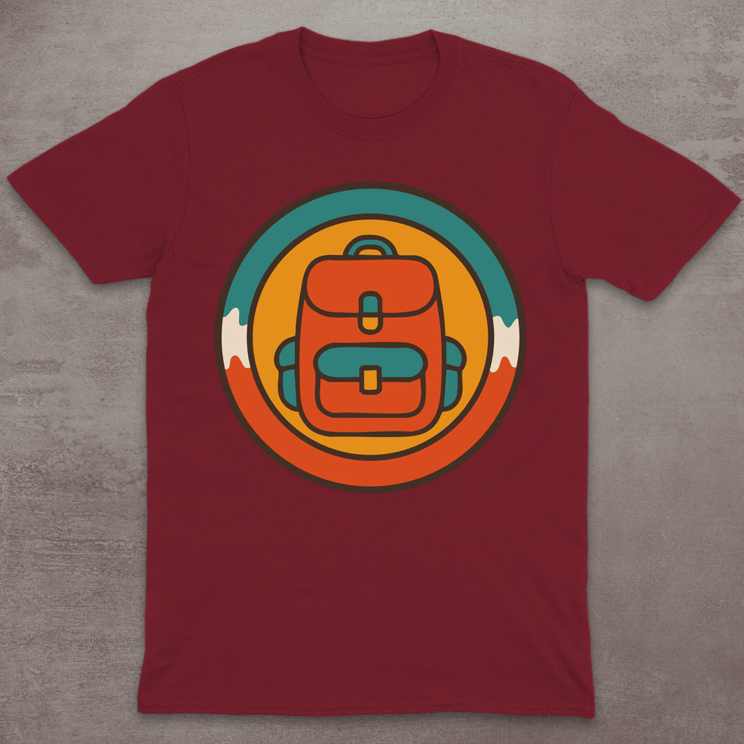 Retro Backpack Travel Badge T-Shirt