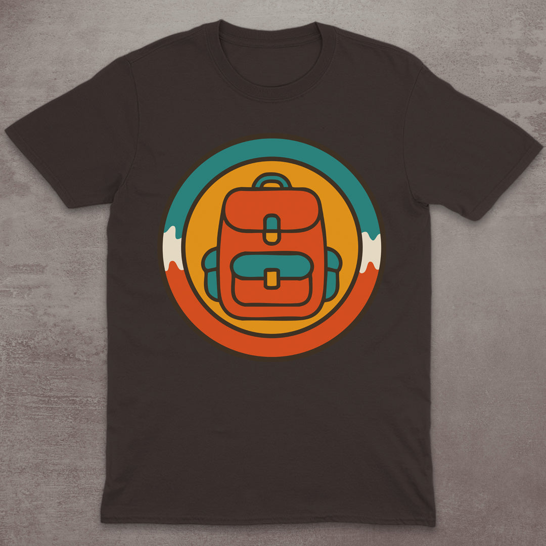 Retro Backpack Travel Badge T-Shirt
