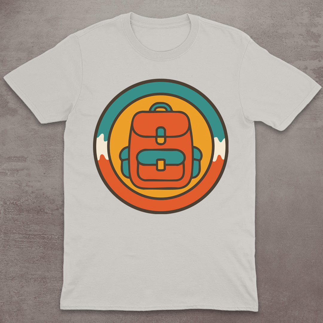 Retro Backpack Travel Badge T-Shirt