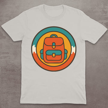 Retro Backpack Travel Badge T-Shirt