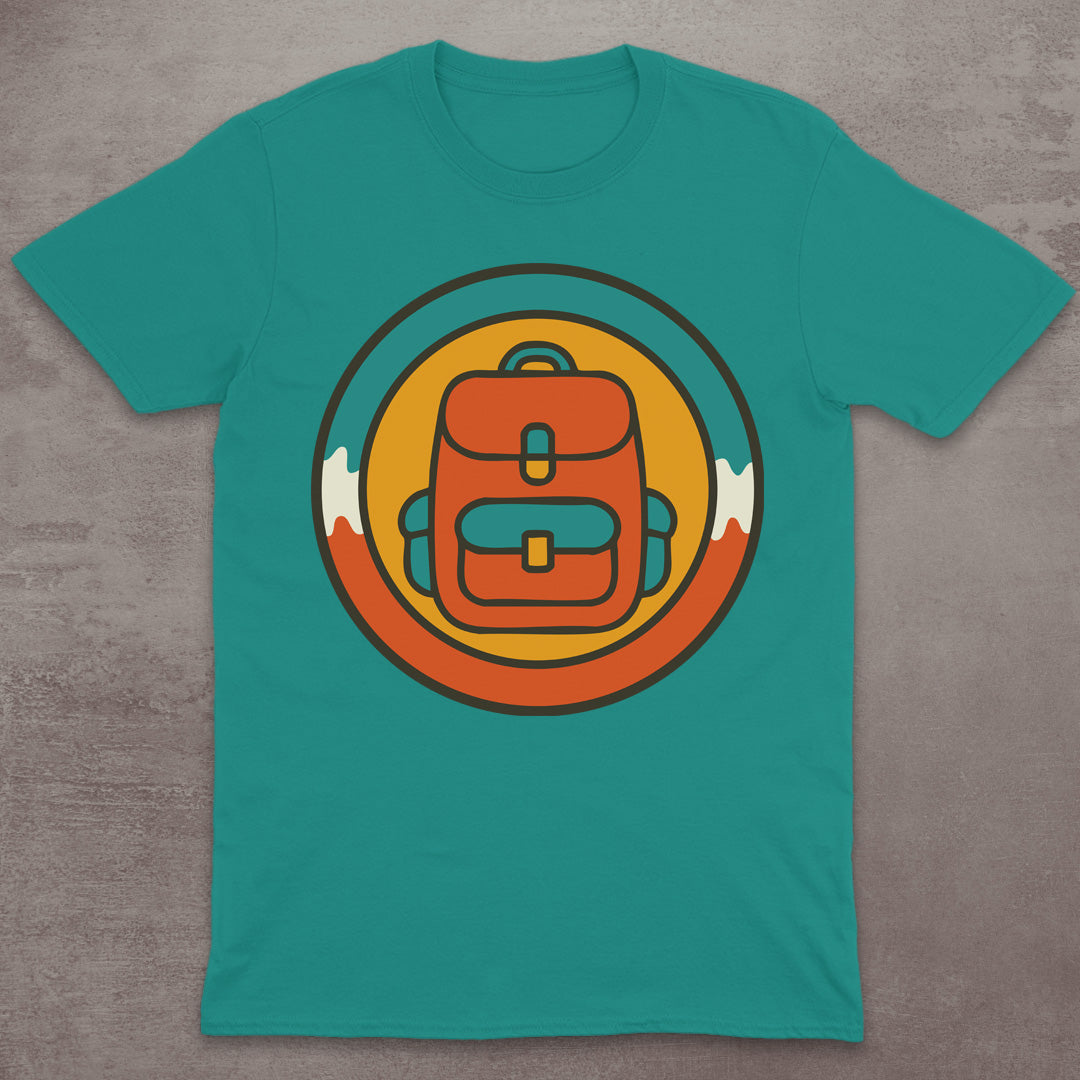 Retro Backpack Travel Badge T-Shirt