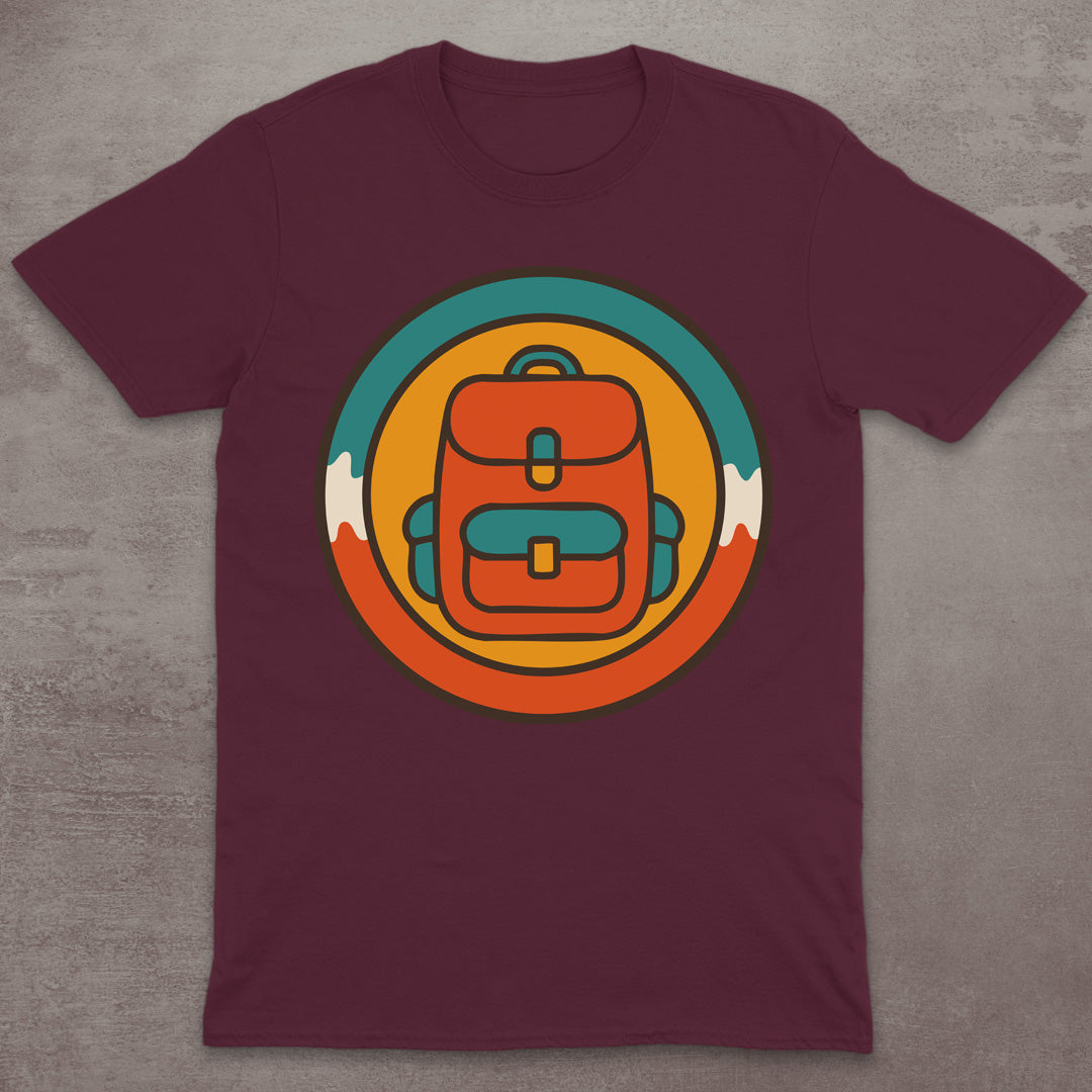 Retro Backpack Travel Badge T-Shirt