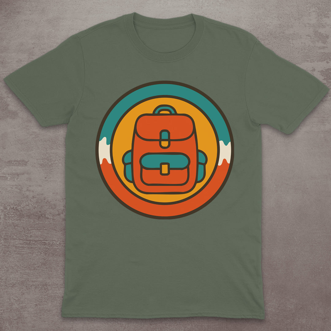 Retro Backpack Travel Badge T-Shirt