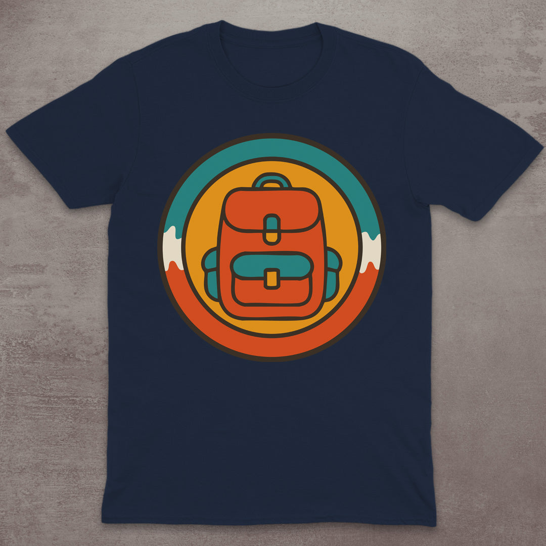 Retro Backpack Travel Badge T-Shirt
