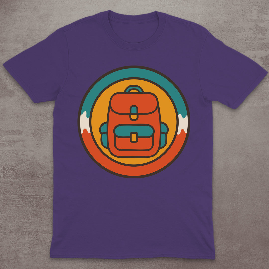 Retro Backpack Travel Badge T-Shirt