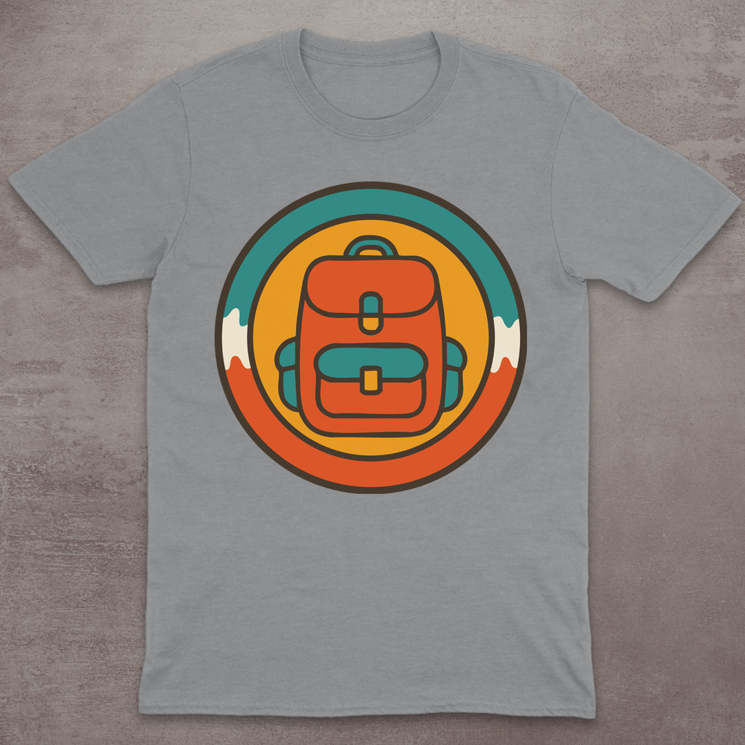 Retro Backpack Travel Badge T-Shirt
