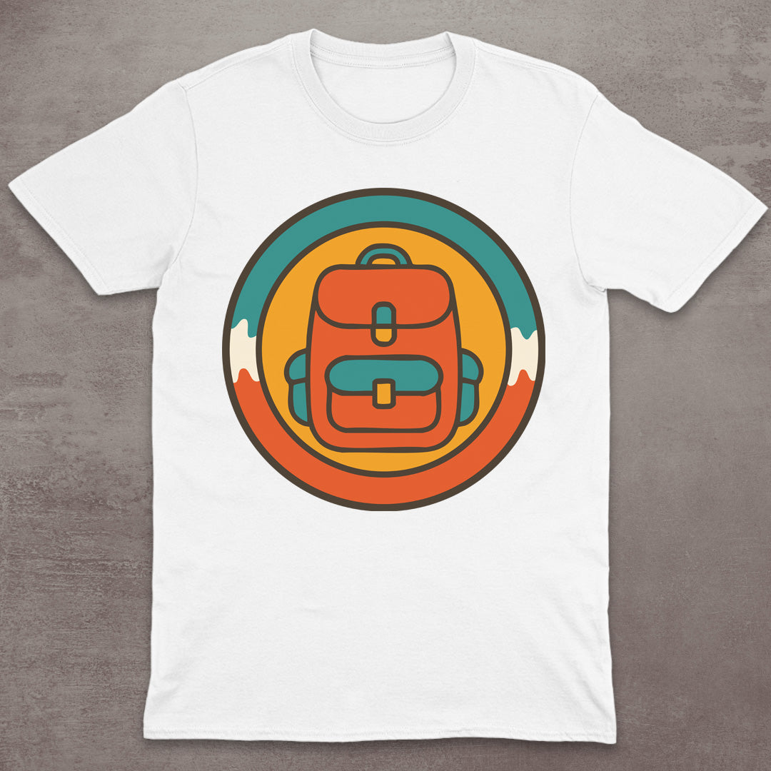 Retro Backpack Travel Badge T-Shirt
