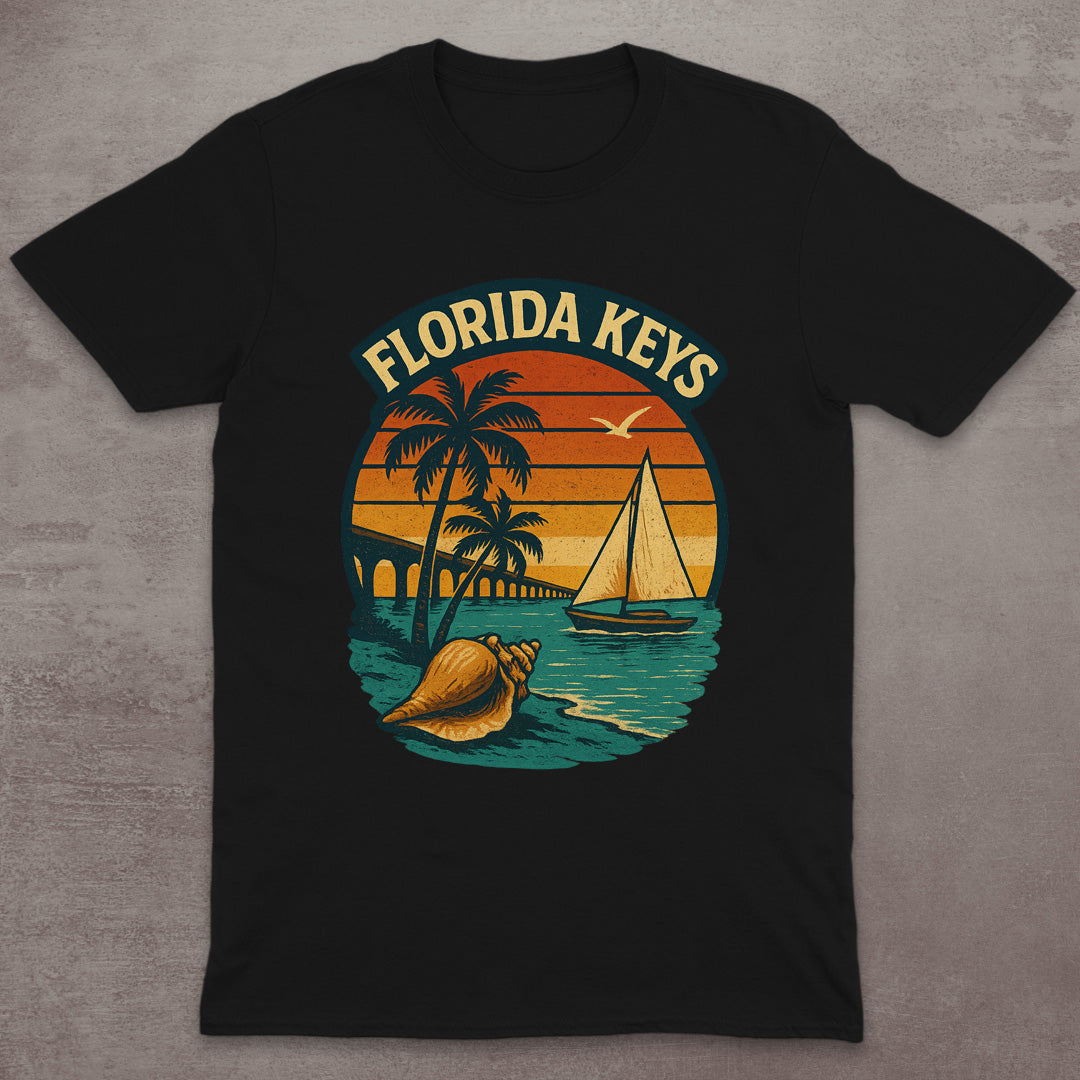 Florida Keys Retro Sunset T-Shirt