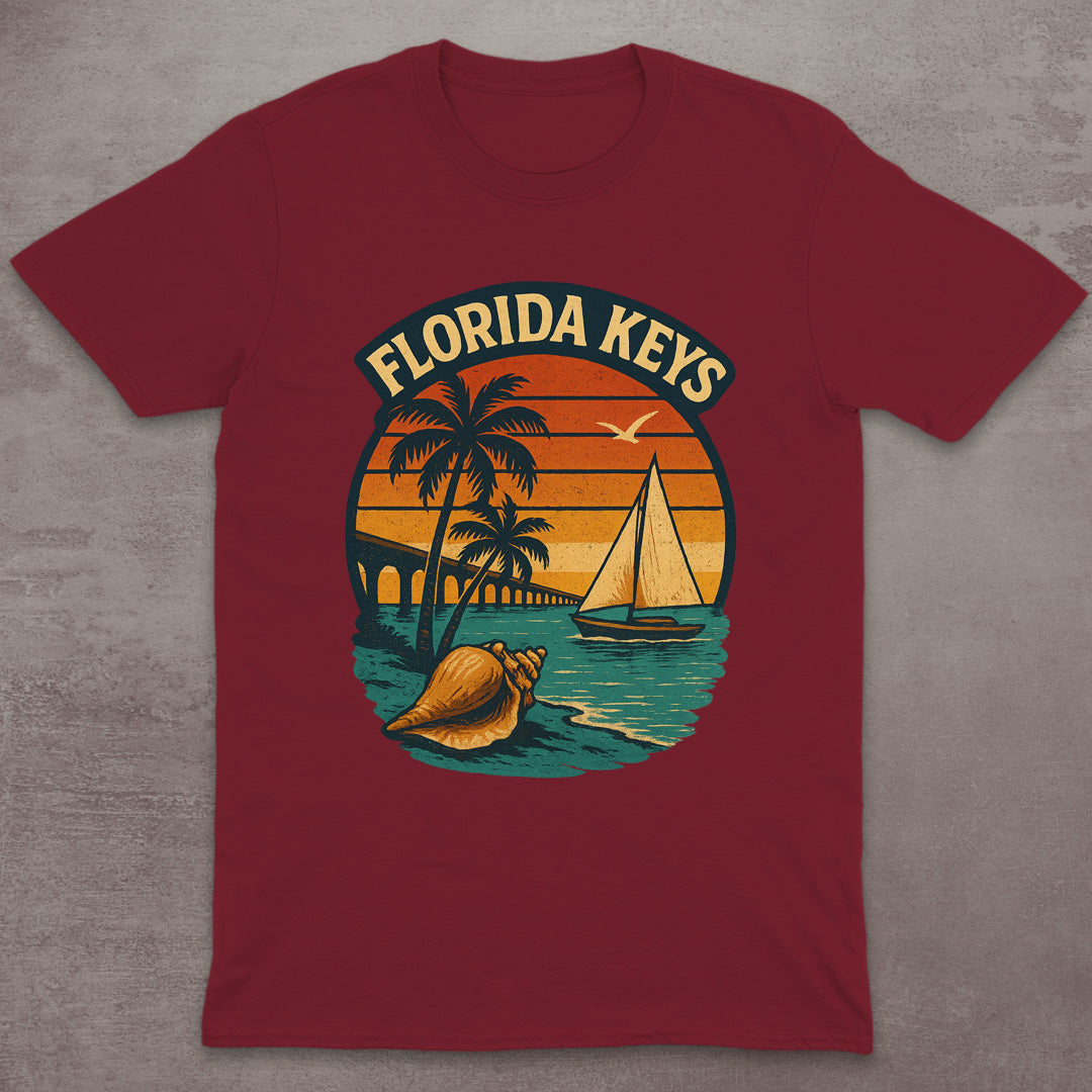 Florida Keys Retro Sunset T-Shirt