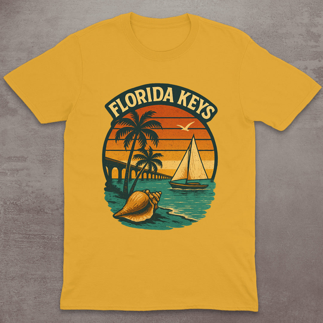 Florida Keys Retro Sunset T-Shirt